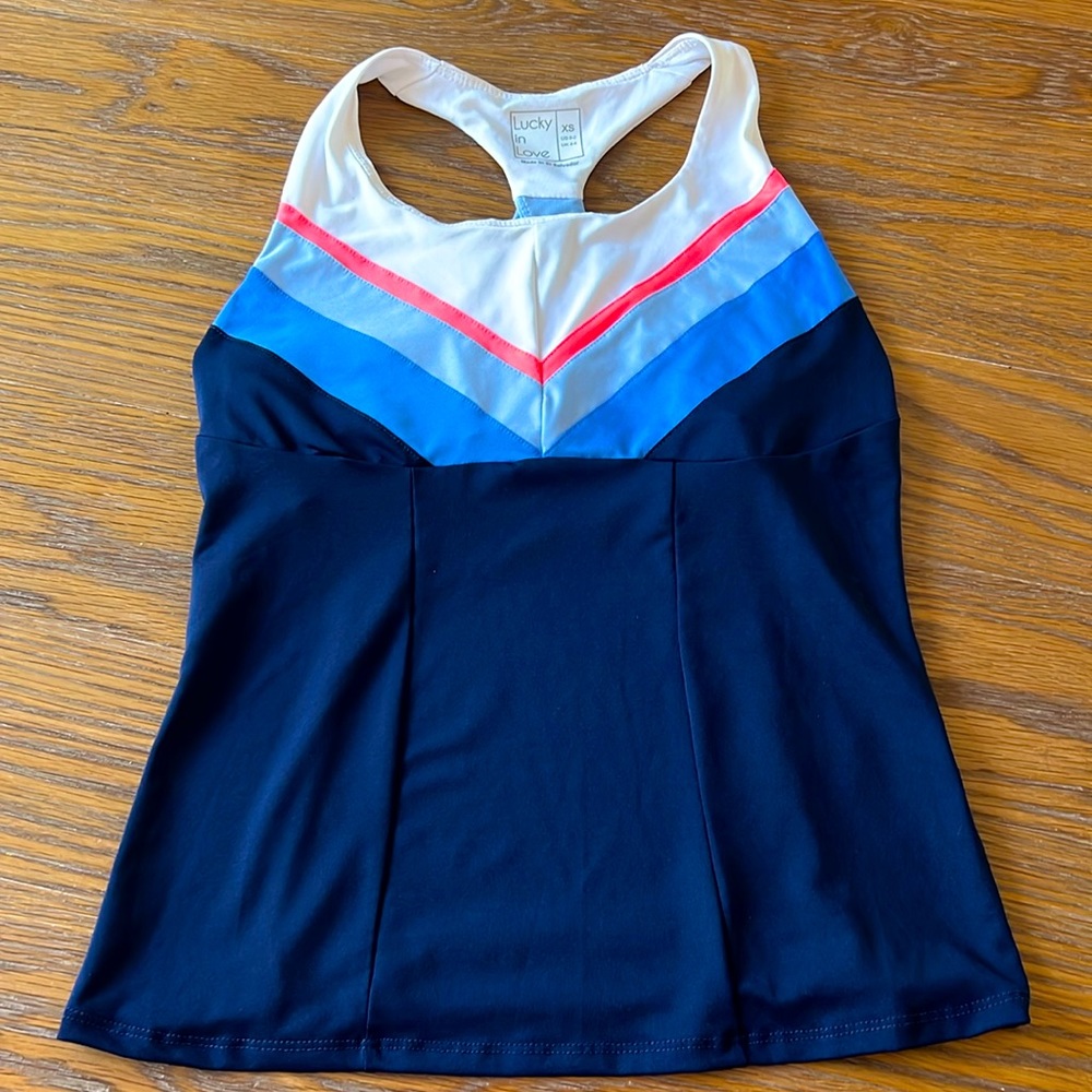 Lucky in Love Racerback Tank with Bra XS
